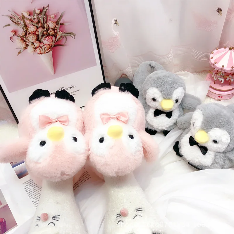 Зимняя нескользящая домашняя обувь для девочек, детская пара, милые хлопковые тапочки на каблуке с рисунком пингвина, плюшевая теплая хлопковая детская обувь для мальчиков 
Зимняя нескользящая домашняя обувь для девочек, детская пара, милые хлопковые тапочки на каблуке с рисунком пингвина, плюшевая теплая хлопковая детская обувь для мальчиков