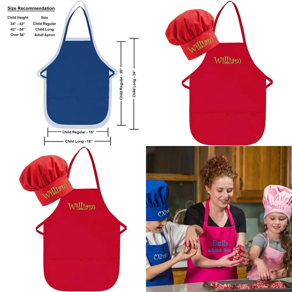 Custom-Embroidered USA-Made Child Apron & Hat Set for Toddlers & Kids
Custom-Embroidered USA-Made Child Apron & Hat Set for Toddlers & Kids