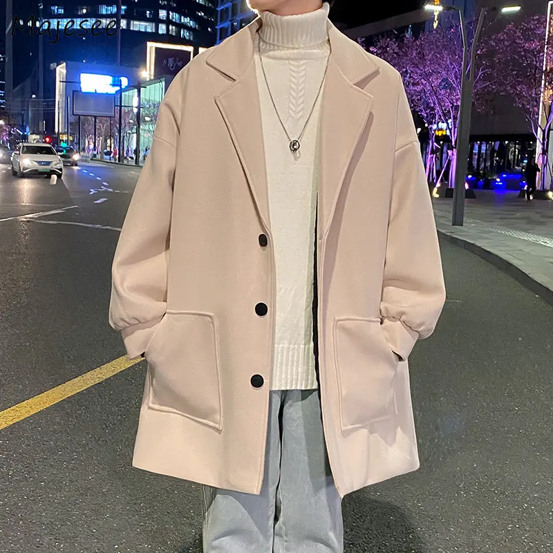 Wool Blends Coat Men Clothing Winter Thermal Outwear Streetwear Thicker Fashion Popular Japanese All-match Students Unisex Cozy
Wool Blends Coat Men Clothing Winter Thermal Outwear Streetwear Thicker Fashion Popular Japanese All-match Students Unisex Cozy