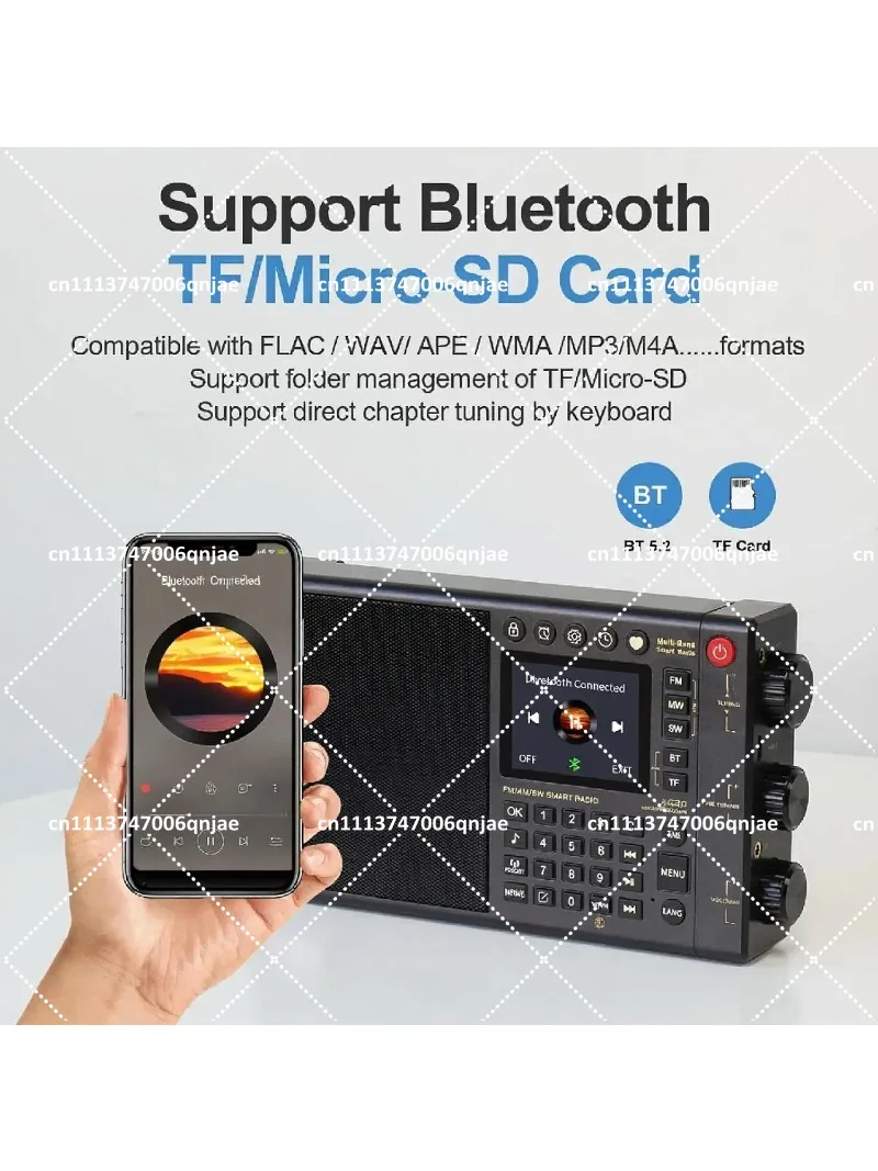 All-Wave Band Internet Radio with IPS Screen, Knob Bluetooth Speaker, Voice Control
All-Wave Band Internet Radio with IPS Screen, Knob Bluetooth Speaker, Voice Control
