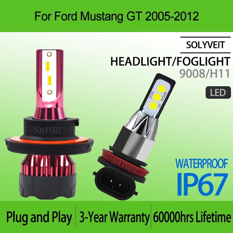 Waterproof IP67 Quick Setup reliable 9008 H11 LED HEADLIGHT FOGLIGHT For Ford Mustang GT 2005 2006 2007 2008 2009 2010 2011 2012
Waterproof IP67 Quick Setup reliable 9008 H11 LED HEADLIGHT FOGLIGHT For Ford Mustang GT 2005 2006 2007 2008 2009 2010 2011 2012