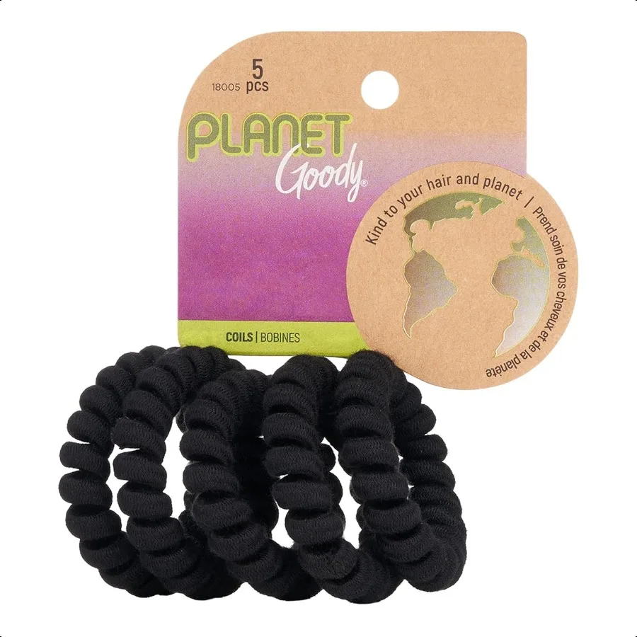 Goody Planet Elastic Hair Coils 5 Count Solid Pack Hair Accories for Medium to Thick Hair Women and Girls
Goody Planet Elastic Hair Coils 5 Count Solid Pack Hair Accories for Medium to Thick Hair Women and Girls