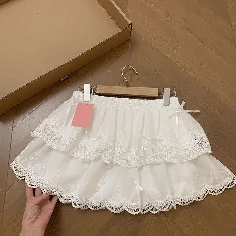 Korean Sle High Waist A-Line Pleated Lace f Skirt Women's Summer New Cake Skirt Slimming Knot White Skirt
Korean Sle High Waist A-Line Pleated Lace f Skirt Women's Summer New Cake Skirt Slimming Knot White Skirt
