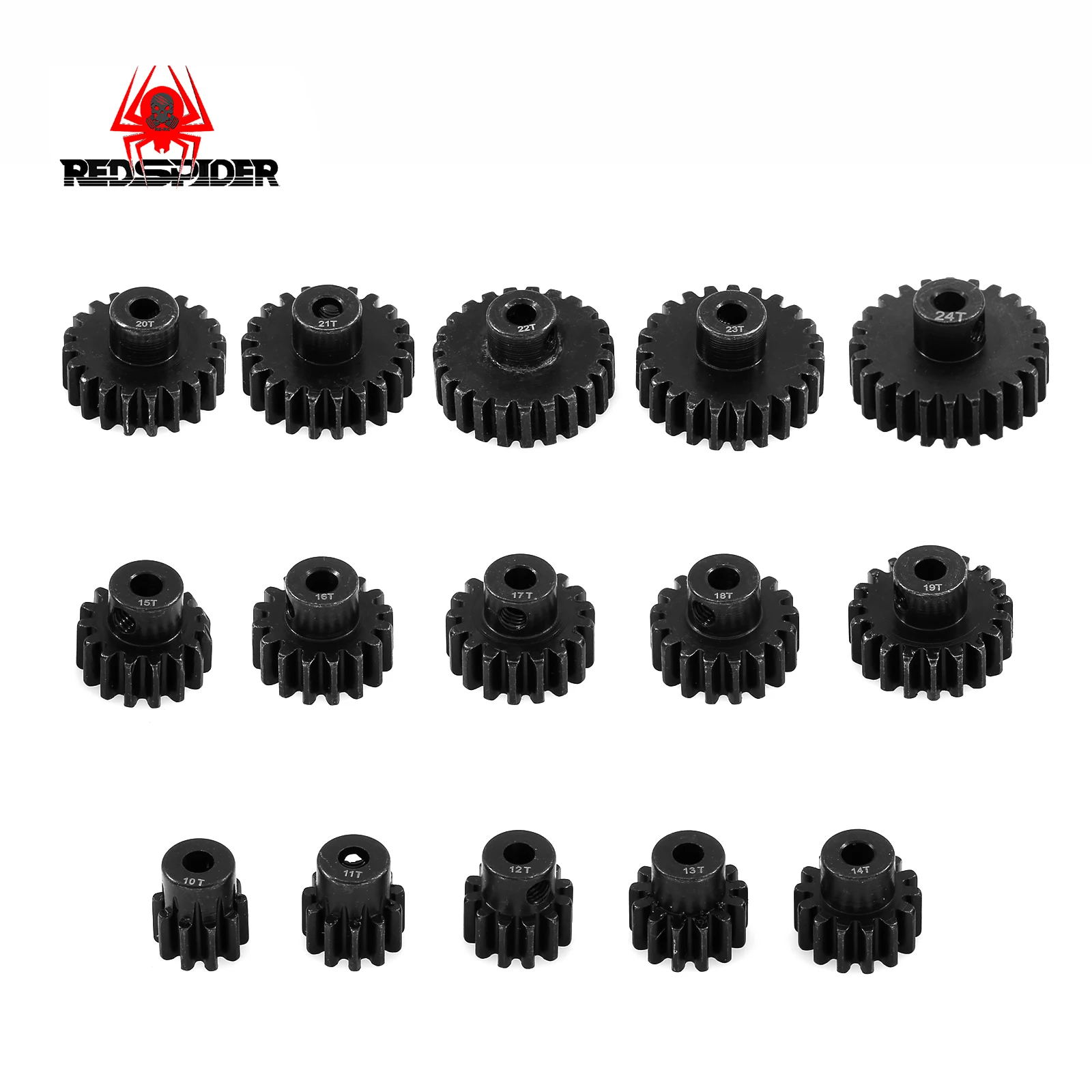 1/10 RC Car 0.8M 3.175mm Bore 10-24T Motor Pinion Gear Set Pinion Motor Gear Combo Kit For 1/10 Rc Car Motor Parts
1/10 RC Car 0.8M 3.175mm Bore 10-24T Motor Pinion Gear Set Pinion Motor Gear Combo Kit For 1/10 Rc Car Motor Parts