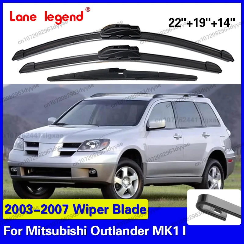 3pcs For Mitsubishi Outlander MK1 I 2003 2004 2005 2006 2007 Front Rear Windshield Wiper Blades Windscreen Wipers 22"+19"+14"
3pcs For Mitsubishi Outlander MK1 I 2003 2004 2005 2006 2007 Front Rear Windshield Wiper Blades Windscreen Wipers 22"+19"+14"