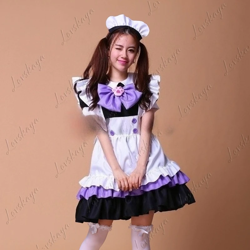 New 5-piece Set, Japanese Purple Cat Paw Maid Outfit, Performance Costume, Restaurant Uniform.
New 5-piece Set, Japanese Purple Cat Paw Maid Outfit, Performance Costume, Restaurant Uniform.