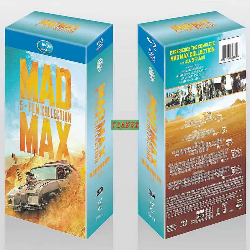 BD Blu-ray High-Definition Movie Collection Mad Max 1–5 Box Set Collector's Edition English Audio with Chinese Subtitles
BD Blu-ray High-Definition Movie Collection Mad Max 1–5 Box Set Collector's Edition English Audio with Chinese Subtitles