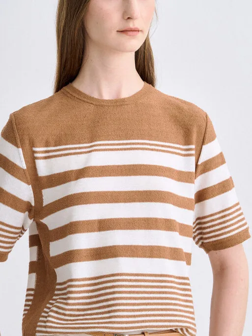 Faionable Korean Sle round Ne Loose Fit Striped ort Sve Knitwear Top Ele Slimming Effect Summer Commute Wear
Faionable Korean Sle round Ne Loose Fit Striped ort Sve Knitwear Top Ele Slimming Effect Summer Commute Wear
