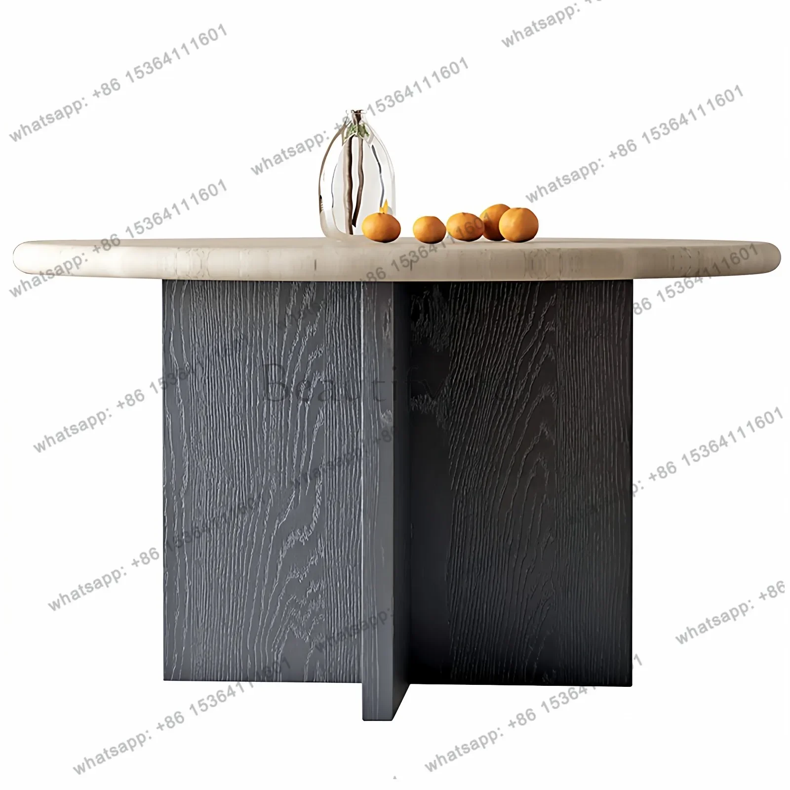 yj58 Natural round travertine marble dining table with turntable French vintage medieval style home use
yj58 Natural round travertine marble dining table with turntable French vintage medieval style home use