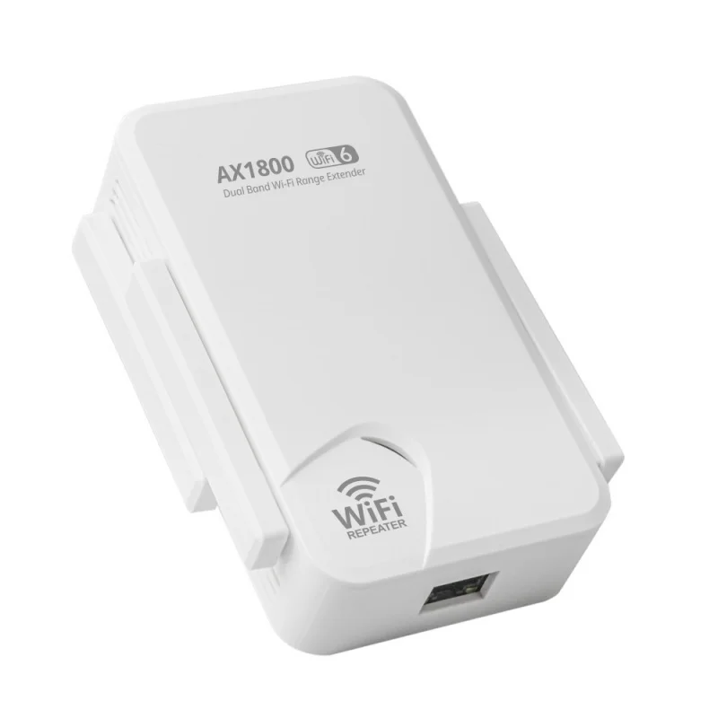 Усилитель сигнала Wi-Fi 6 AX1800 с двумя диапазонами частот, гигабитным портом и 4 антеннами
Усилитель сигнала Wi-Fi 6 AX1800 с двумя диапазонами частот, гигабитным портом и 4 антеннами