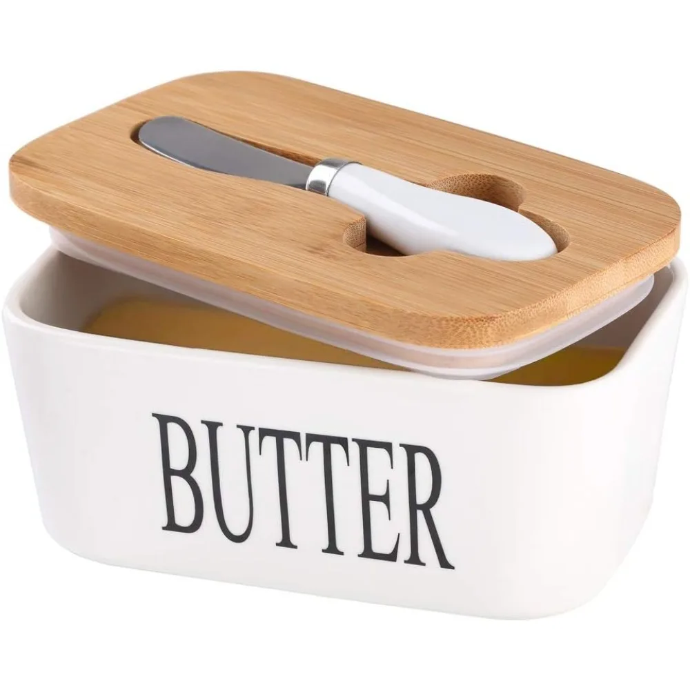 Butter Dish with Lid Butter Holder with Knife for Countertop Large Ceramic Butter Container for Fridge Butter Keeper
Butter Dish with Lid Butter Holder with Knife for Countertop Large Ceramic Butter Container for Fridge Butter Keeper