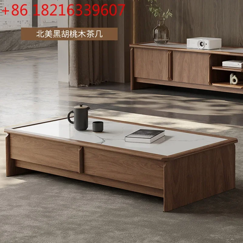 TAO Living room home slate TV cabinet, coffee table combination black walnut solid wood floor cabinet
TAO Living room home slate TV cabinet, coffee table combination black walnut solid wood floor cabinet