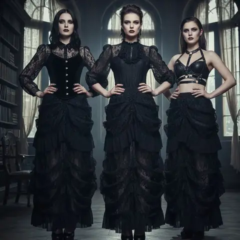 Steampunk Gotik Kuş Kuyruğu Dantel Elbise Viktorya Dönemi Fırfırlı Elbise Korse Büstiyer Temalı Kostümler için