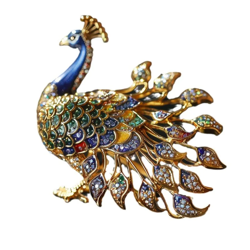 Crystal Peacock Brooch, Costume Performance Corsage
Crystal Peacock Brooch, Costume Performance Corsage