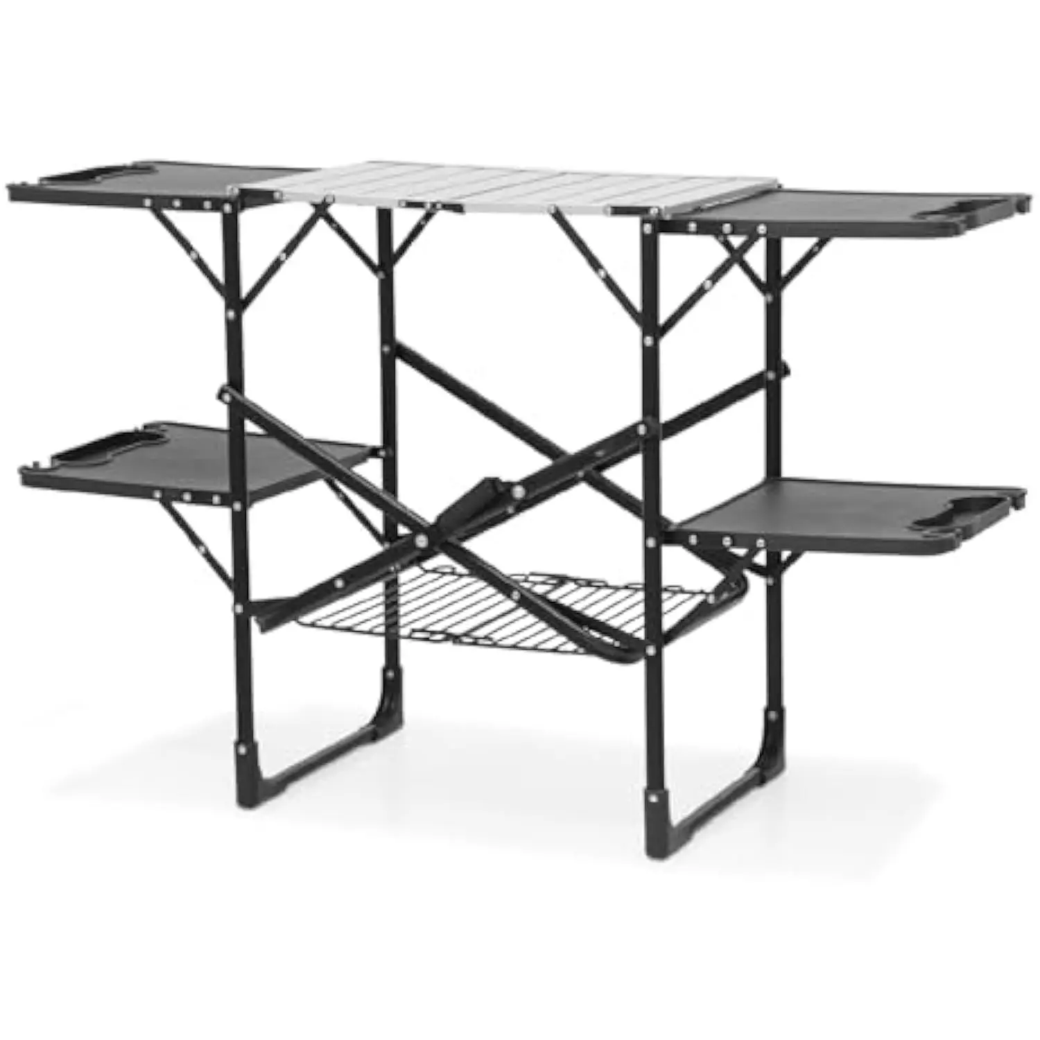 Folding Kitchen Table Camping Cook Station with Heat Resistant Tabletop, Portable Outdoor Camping Cooking Table with 4 Side Ta
Folding Kitchen Table Camping Cook Station with Heat Resistant Tabletop, Portable Outdoor Camping Cooking Table with 4 Side Ta