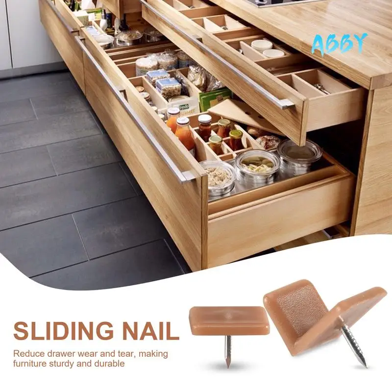 ABBY-Plastic Drawer Glides And Slides Drawer Stoppers, Tack-In Drawer Tack Glide Plastic For Repairing Dressers, 30 Pcs
ABBY-Plastic Drawer Glides And Slides Drawer Stoppers, Tack-In Drawer Tack Glide Plastic For Repairing Dressers, 30 Pcs