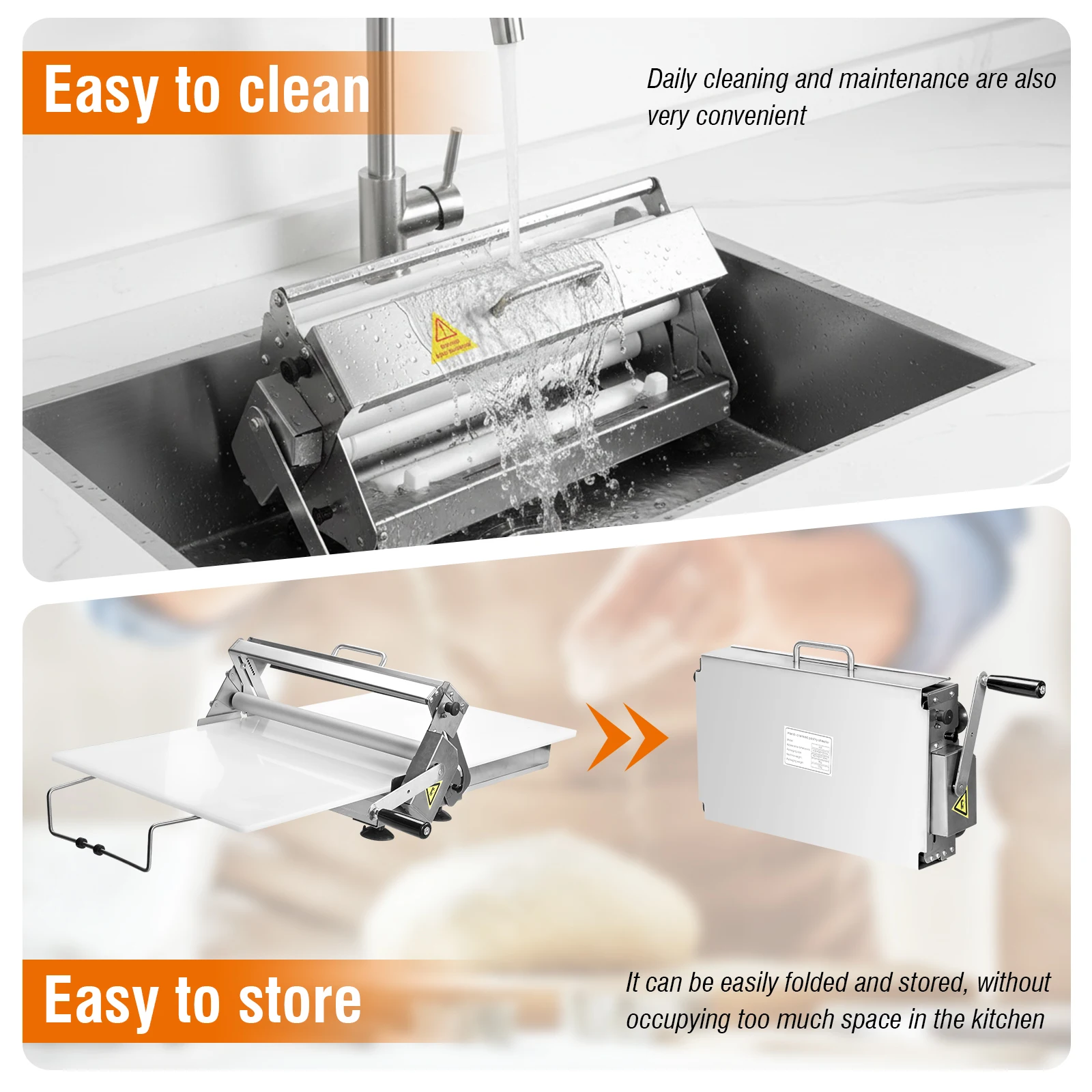 Manual Dough Sheeter with 2 Rolling Boards Countertop Dough Sheeter 55 Adjustable Thicknesses & 0-25mm for Pizza Bread Pastry
Manual Dough Sheeter with 2 Rolling Boards Countertop Dough Sheeter 55 Adjustable Thicknesses & 0-25mm for Pizza Bread Pastry