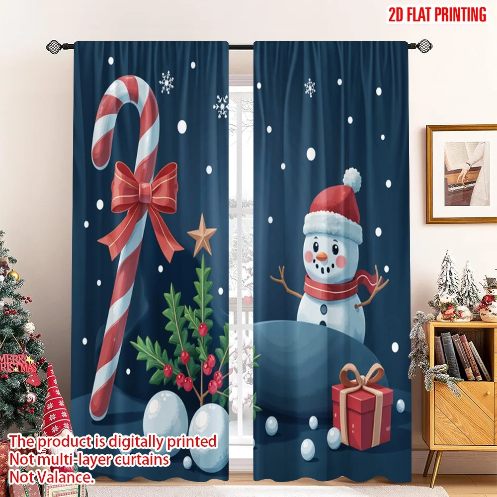 2pcs 2D flat printing Merry Christmas Popular Window Curtains Christmas Candy Cane Snowman Wreath Polyester Without Electricity
2pcs 2D flat printing Merry Christmas Popular Window Curtains Christmas Candy Cane Snowman Wreath Polyester Without Electricity