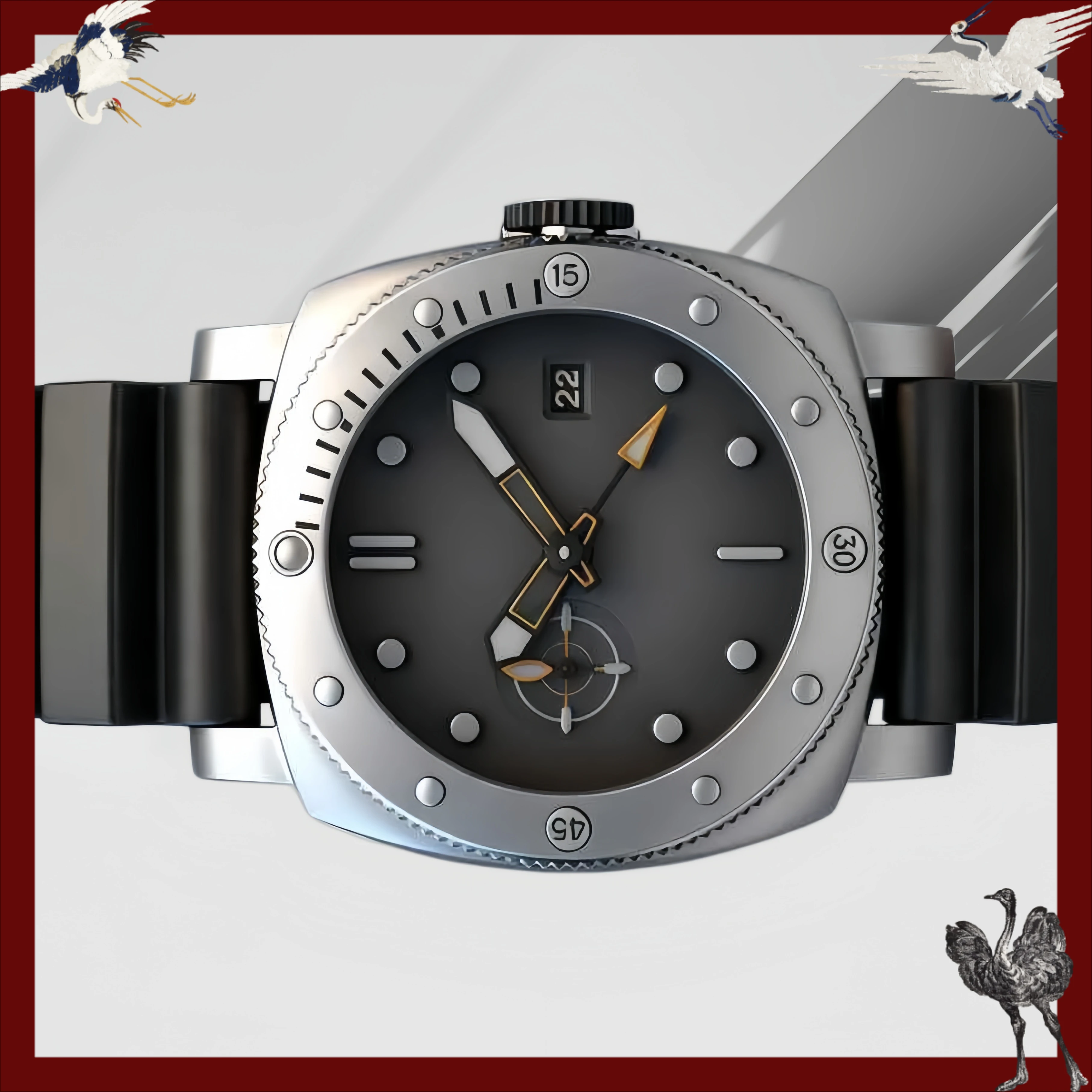 Customized Watches 46mm Men's Watch with 904L Automatic Mechanical Movement
Customized Watches 46mm Men's Watch with 904L Automatic Mechanical Movement
