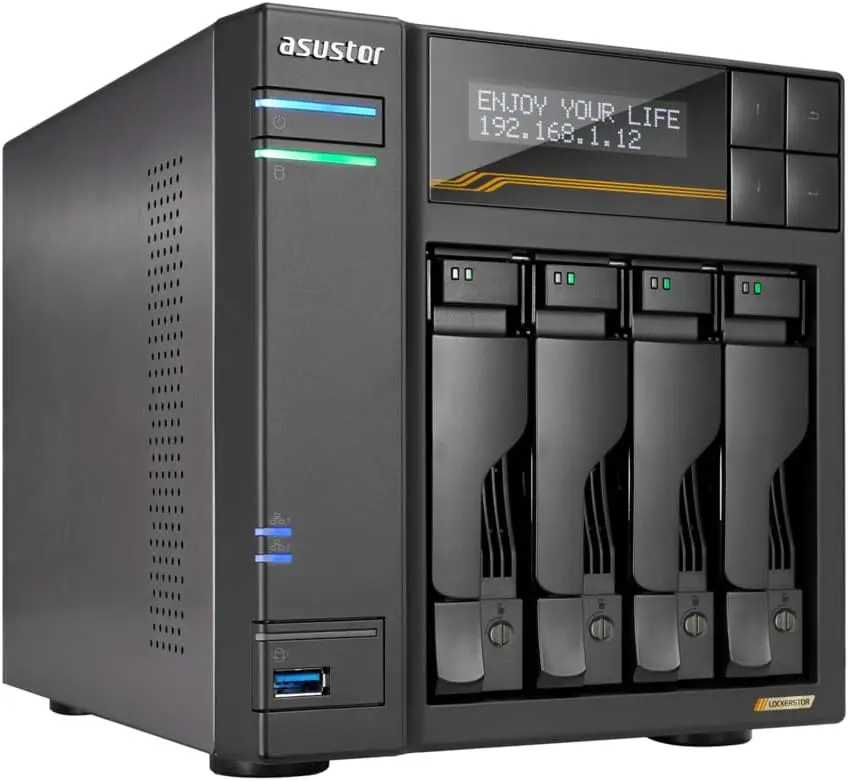 Шкафчик 4 поколения AS6804T, 4 места NAS, четырехъядерный процессор 2,3 ГГц, 16 ГБ ECC DDR5, 4 слота M.2 NVMe
Шкафчик 4 поколения AS6804T, 4 места NAS, четырехъядерный процессор 2,3 ГГц, 16 ГБ ECC DDR5, 4 слота M.2 NVMe