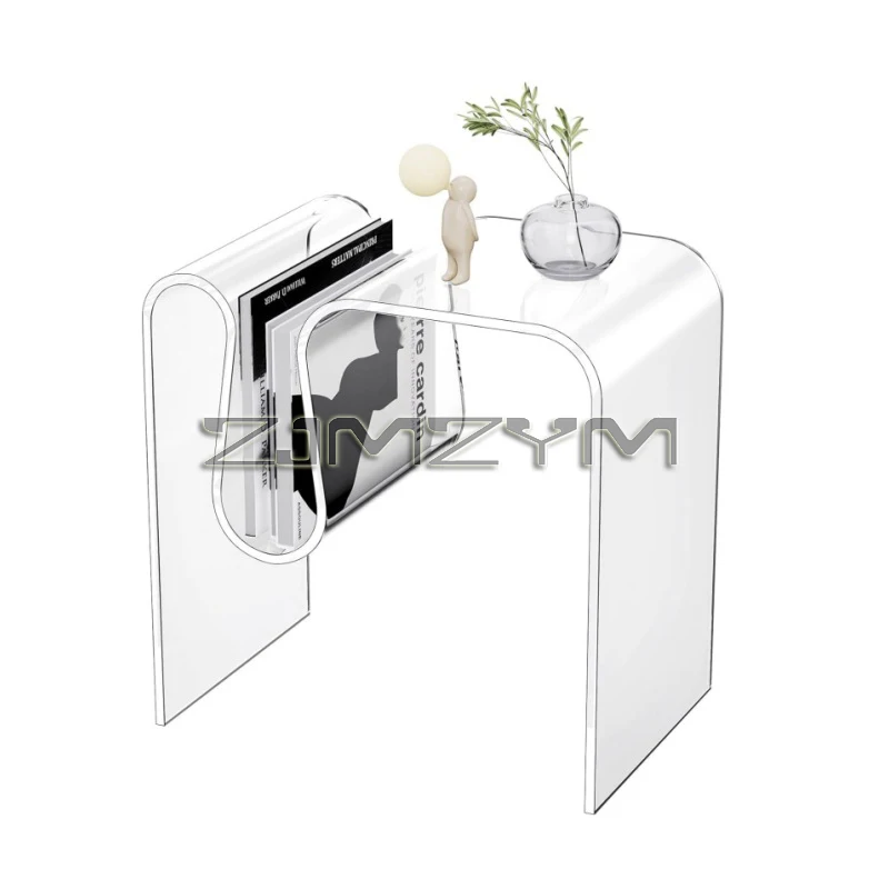 Transparent Acrylic Sofa Side Table Living Room Coffee Table Creative Floor Table With Magazine Rack Bedside Table For Bedroom
Transparent Acrylic Sofa Side Table Living Room Coffee Table Creative Floor Table With Magazine Rack Bedside Table For Bedroom