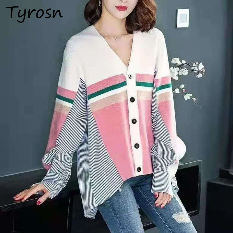 Cardigan Women S-4XL Personality Patchwork Design Creativity Ulzzang Femme Loose All-match Fashion Leisure Spring Sweater V-neck
Cardigan Women S-4XL Personality Patchwork Design Creativity Ulzzang Femme Loose All-match Fashion Leisure Spring Sweater V-neck