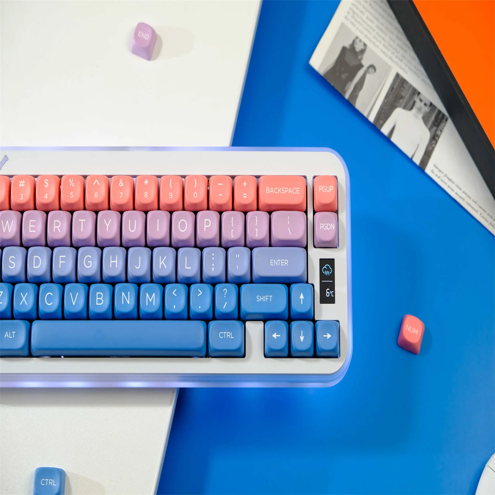 GMK сказочные градиентные колпачки для клавиш, 126 клавиш, материал PBT, профиль MOA для MX Switch 61/64/68/75/84/87/96/98/104, механическая клавиатура
GMK сказочные градиентные колпачки для клавиш, 126 клавиш, материал PBT, профиль MOA для MX Switch 61/64/68/75/84/87/96/98/104, механическая клавиатура