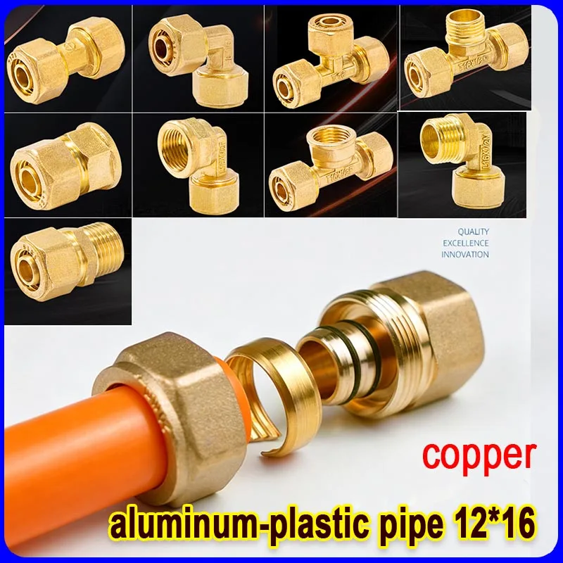 PEX AL Pipe 12*16mm Aluminum Plastic Pipe Copper Joint Brass Compression Fitting For Solar Water Gas Plumbing Pipe Fittings
PEX AL Pipe 12*16mm Aluminum Plastic Pipe Copper Joint Brass Compression Fitting For Solar Water Gas Plumbing Pipe Fittings