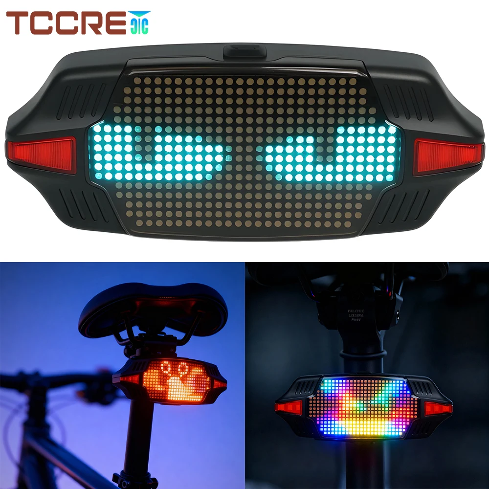 1Set Bicycle Bike Tail Light, Smart LED Rear Warning Light, APP Bluetooth Control, DIY Custom Patterns, Cycling Safety Taillight
1Set Bicycle Bike Tail Light, Smart LED Rear Warning Light, APP Bluetooth Control, DIY Custom Patterns, Cycling Safety Taillight