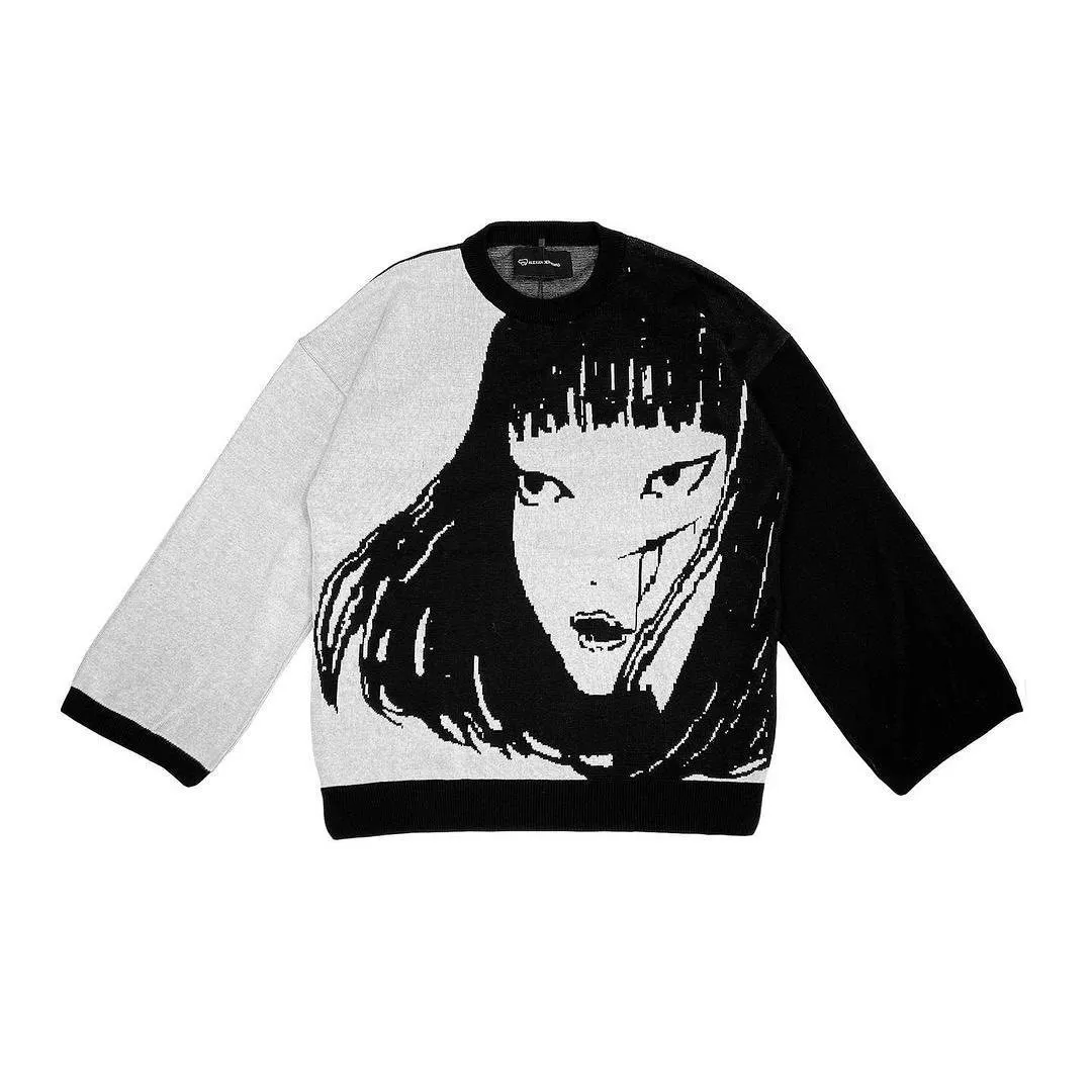 Harajuku New Men's High Street Sweater Retro Old Skull Graffiti Knitted Pullover Ladies Cotton Casual Loose Sweater Autumn 2023
Harajuku New Men's High Street Sweater Retro Old Skull Graffiti Knitted Pullover Ladies Cotton Casual Loose Sweater Autumn 2023