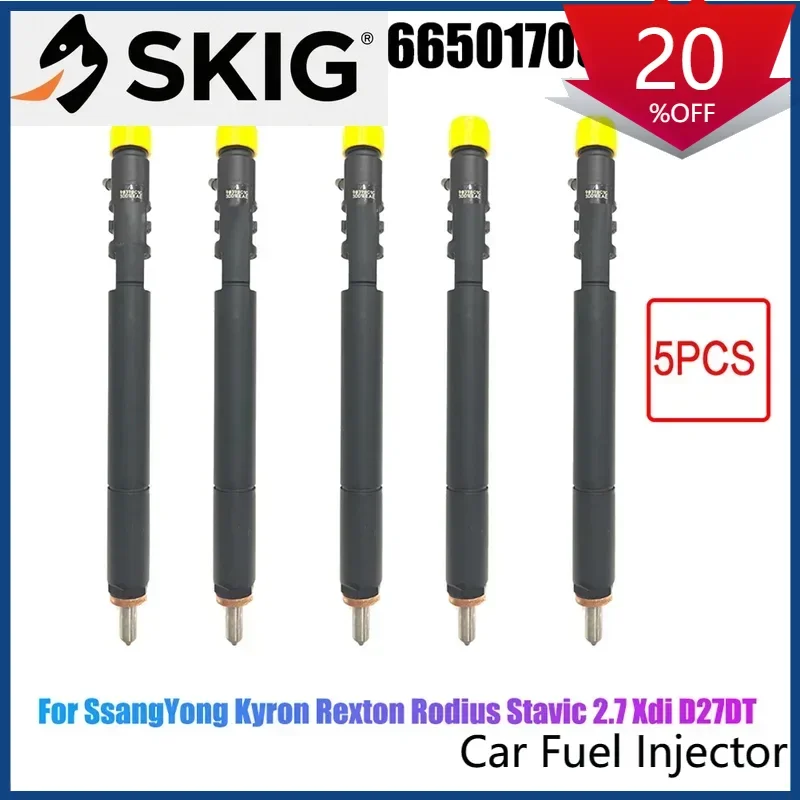 Suitable Set of 5 New Diesel Fuel Injector Nozzle For Ssangyong Kyron Rexton Rodius Stavic 2.7L Euro3 EJBR04601D A6650170321 A66
Suitable Set of 5 New Diesel Fuel Injector Nozzle For Ssangyong Kyron Rexton Rodius Stavic 2.7L Euro3 EJBR04601D A6650170321 A66