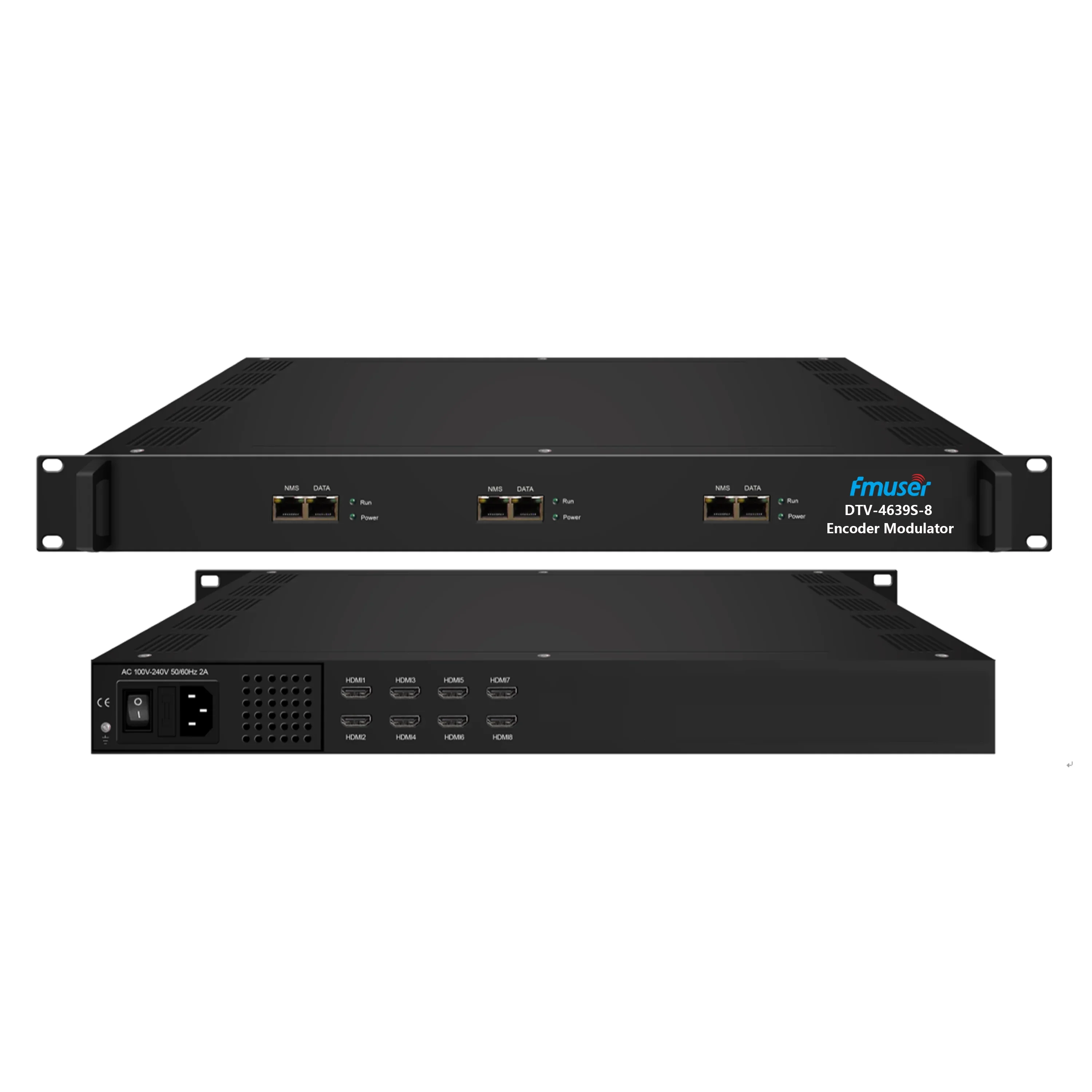 FMUSER DTV-4647S-8/32/48 HD Or DVB-C RF Out Encoder Modulator