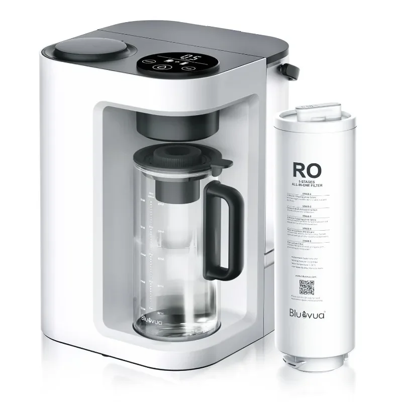 Bluevua RO100ROPOT-Lite(UV) Система обратного осмоса Настольный фильтр для воды, 7-ступенчатая очистка с УФ-излучением и удалением
Bluevua RO100ROPOT-Lite(UV) Система обратного осмоса Настольный фильтр для воды, 7-ступенчатая очистка с УФ-излучением и удалением