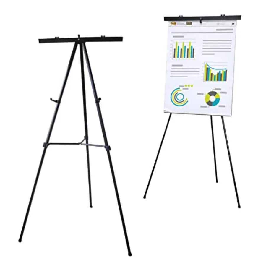 Lightweight Aluminum Flip-Chart Presentation Easel Adjustable Height 37"-70" Black
Lightweight Aluminum Flip-Chart Presentation Easel Adjustable Height 37"-70" Black