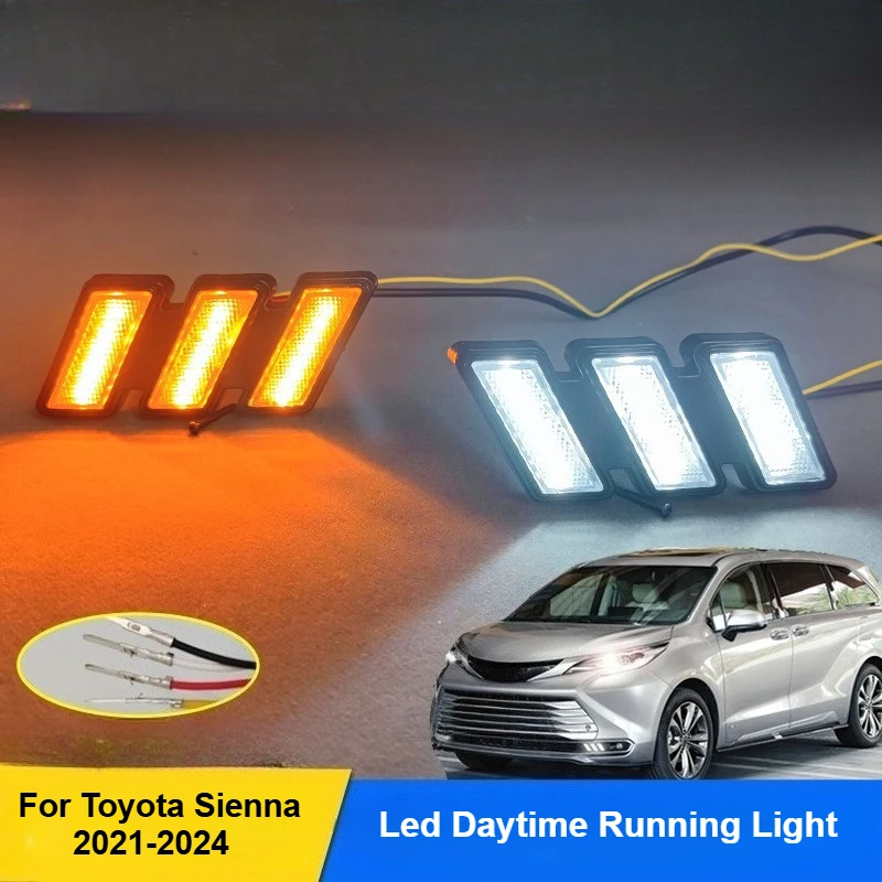 Для Toyota Sienna 2021-2024: Светодиодные ДХО с динамическим указателем поворота, модификация, автомобильные аксессуары
Для Toyota Sienna 2021-2024: Светодиодные ДХО с динамическим указателем поворота, модификация, автомобильные аксессуары