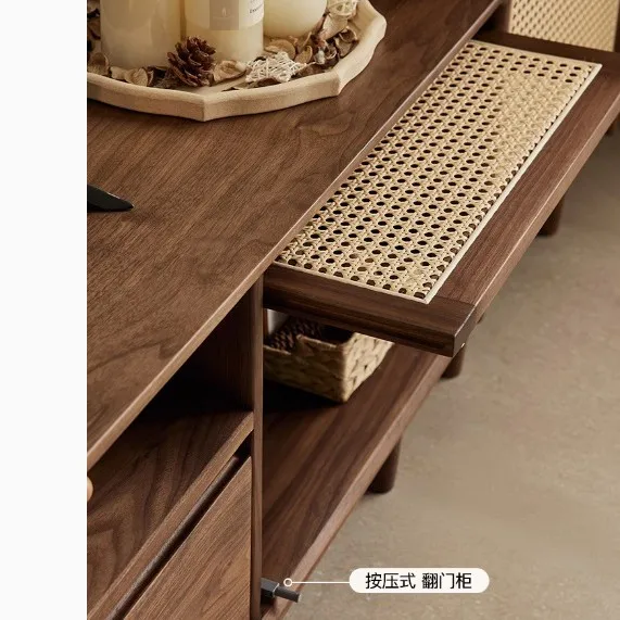 Customizable black walnut TV cabinet coffee table combination retro solid wood floor cabinet living room storage cabinet
Customizable black walnut TV cabinet coffee table combination retro solid wood floor cabinet living room storage cabinet
