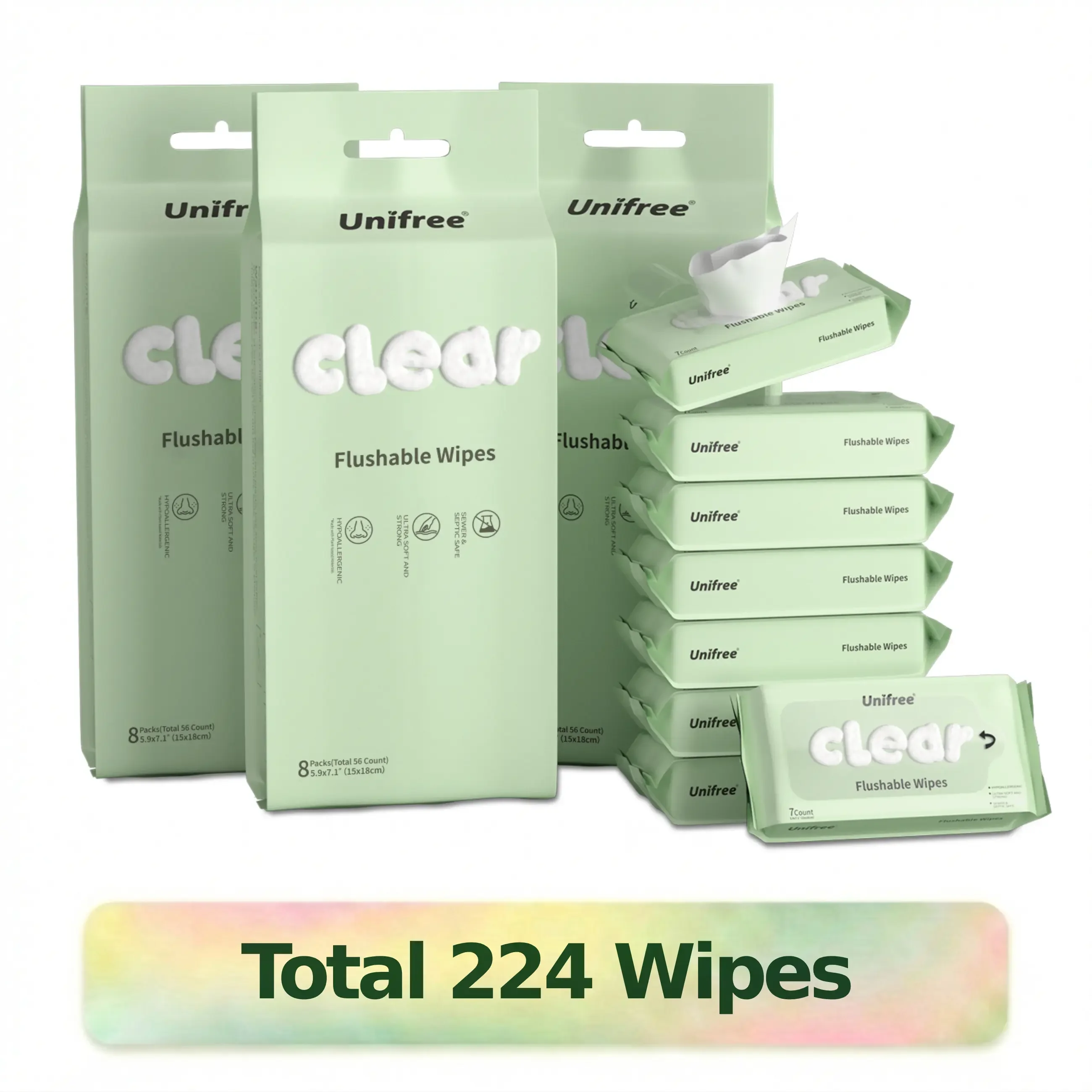 Unifree Flushable Toilet Wipes, Mini Travel Friendly Pack, Gentle Flower Scented Clean Wipes Set, Septic & Sewer Safe Home Care
Unifree Flushable Toilet Wipes, Mini Travel Friendly Pack, Gentle Flower Scented Clean Wipes Set, Septic & Sewer Safe Home Care