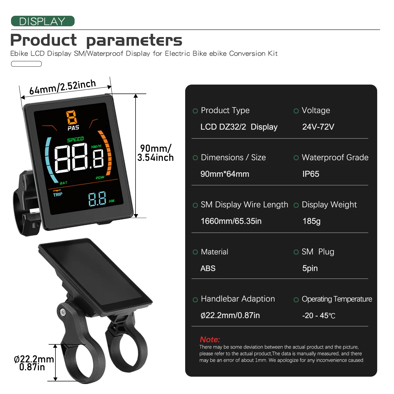 Electric Bike Display LCD DZ32 24V/36V/48V/52V/60V/72V Smart Color Screen Mountain Bike Control Panel for Electric Mountain Bike
Electric Bike Display LCD DZ32 24V/36V/48V/52V/60V/72V Smart Color Screen Mountain Bike Control Panel for Electric Mountain Bike