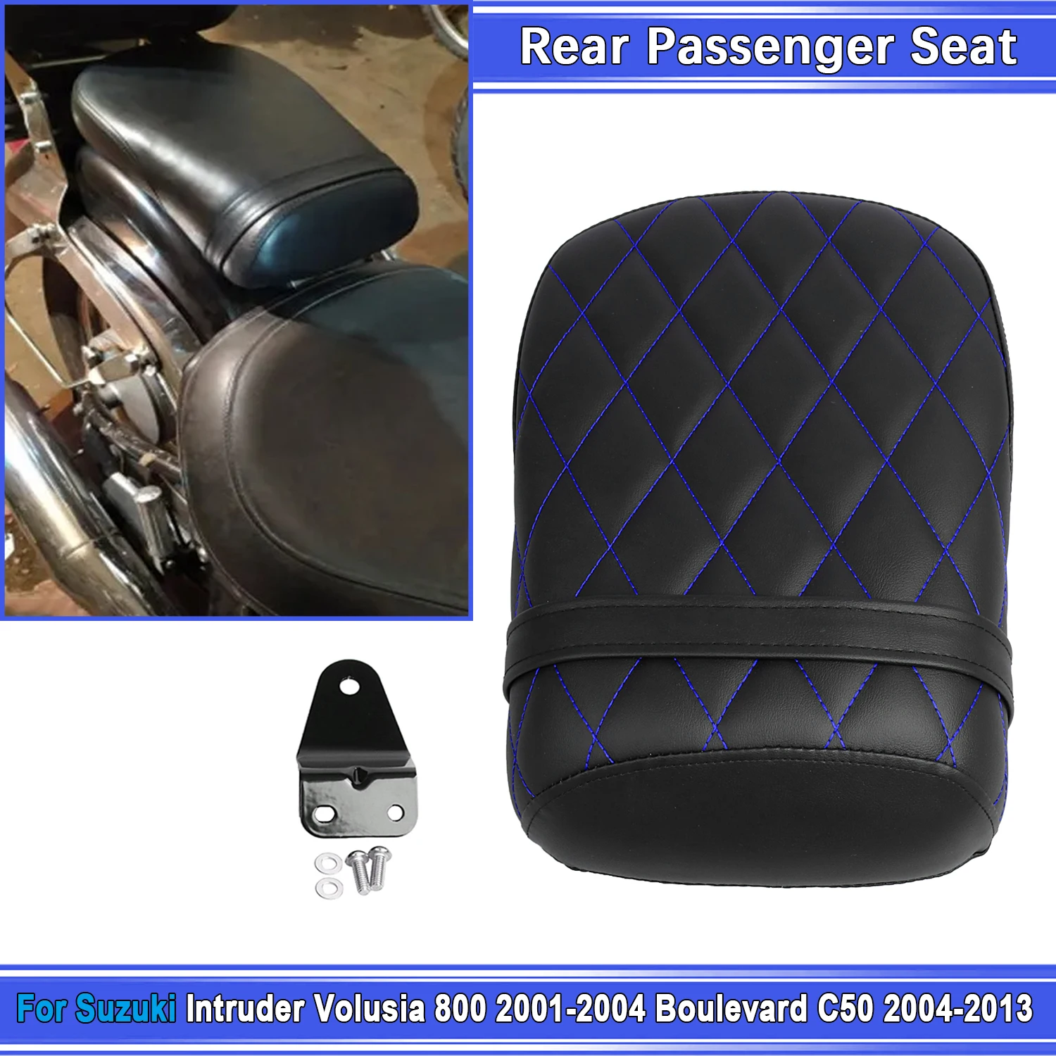 Motorcycle For Suzuki Boulevard C50 2004-2013 Diamond Blue Stitching Passenger Seat Cushion Volusia VL800 2001 2002 2003 2004
Motorcycle For Suzuki Boulevard C50 2004-2013 Diamond Blue Stitching Passenger Seat Cushion Volusia VL800 2001 2002 2003 2004