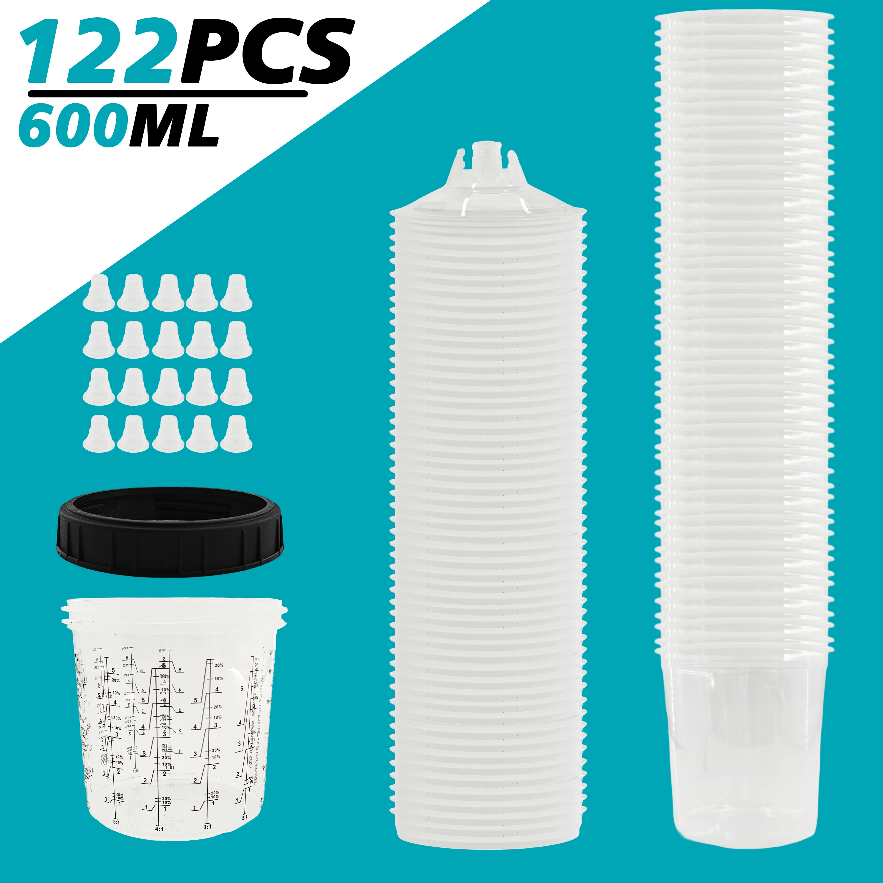 Loose Sold Spray Gun, Paint Tank, Spray Gun Mixing Cup / 600ml Disposable Measuring Cup, H/O Type Quick Cup
Loose Sold Spray Gun, Paint Tank, Spray Gun Mixing Cup / 600ml Disposable Measuring Cup, H/O Type Quick Cup