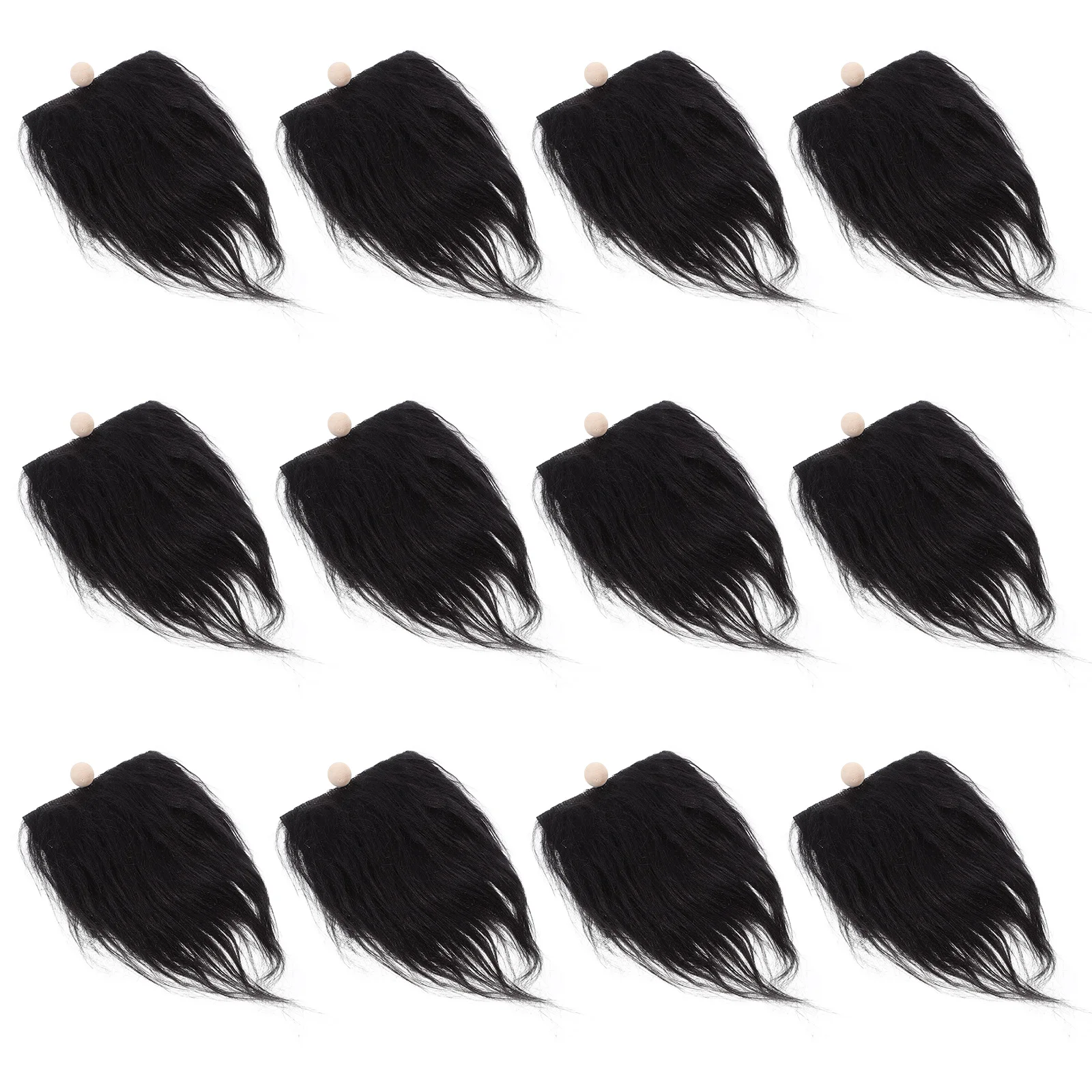 12 Black Gnome Beards DIY Craft Pre-cut Sets Smooth Wooden Balls Lightweight Safe Wear-resistant Fake Beards for Crafting
12 Black Gnome Beards DIY Craft Pre-cut Sets Smooth Wooden Balls Lightweight Safe Wear-resistant Fake Beards for Crafting