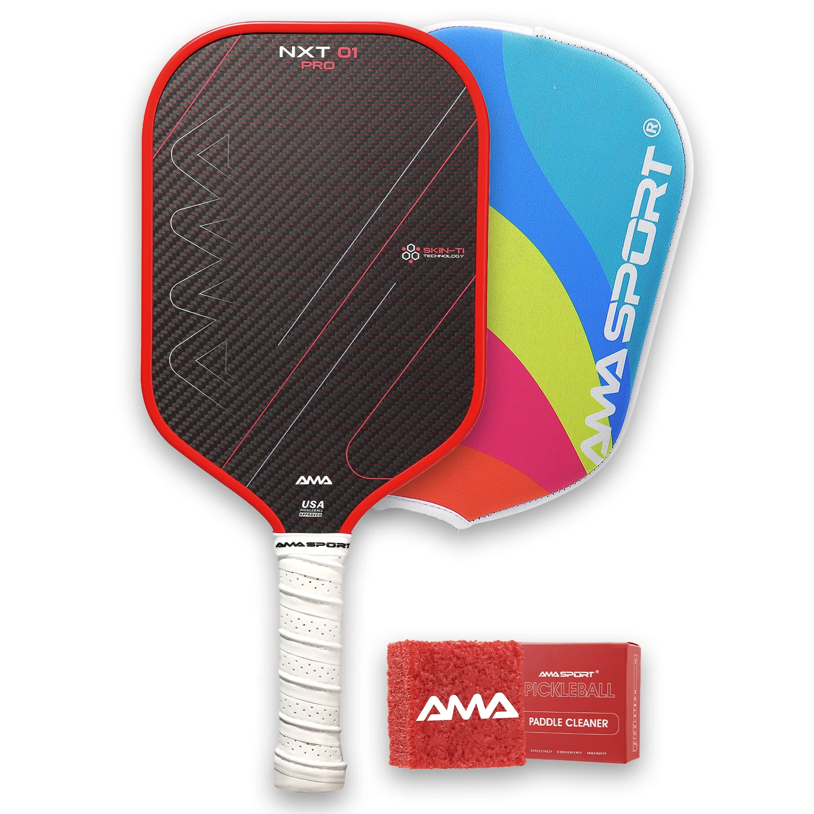 AMA Sport Pickleballs Paddles Sets Include Skin-TI Professional Pickleball Paddle,Pickleball Paddle Cover & Pickleball Eraser
AMA Sport Pickleballs Paddles Sets Include Skin-TI Professional Pickleball Paddle,Pickleball Paddle Cover & Pickleball Eraser