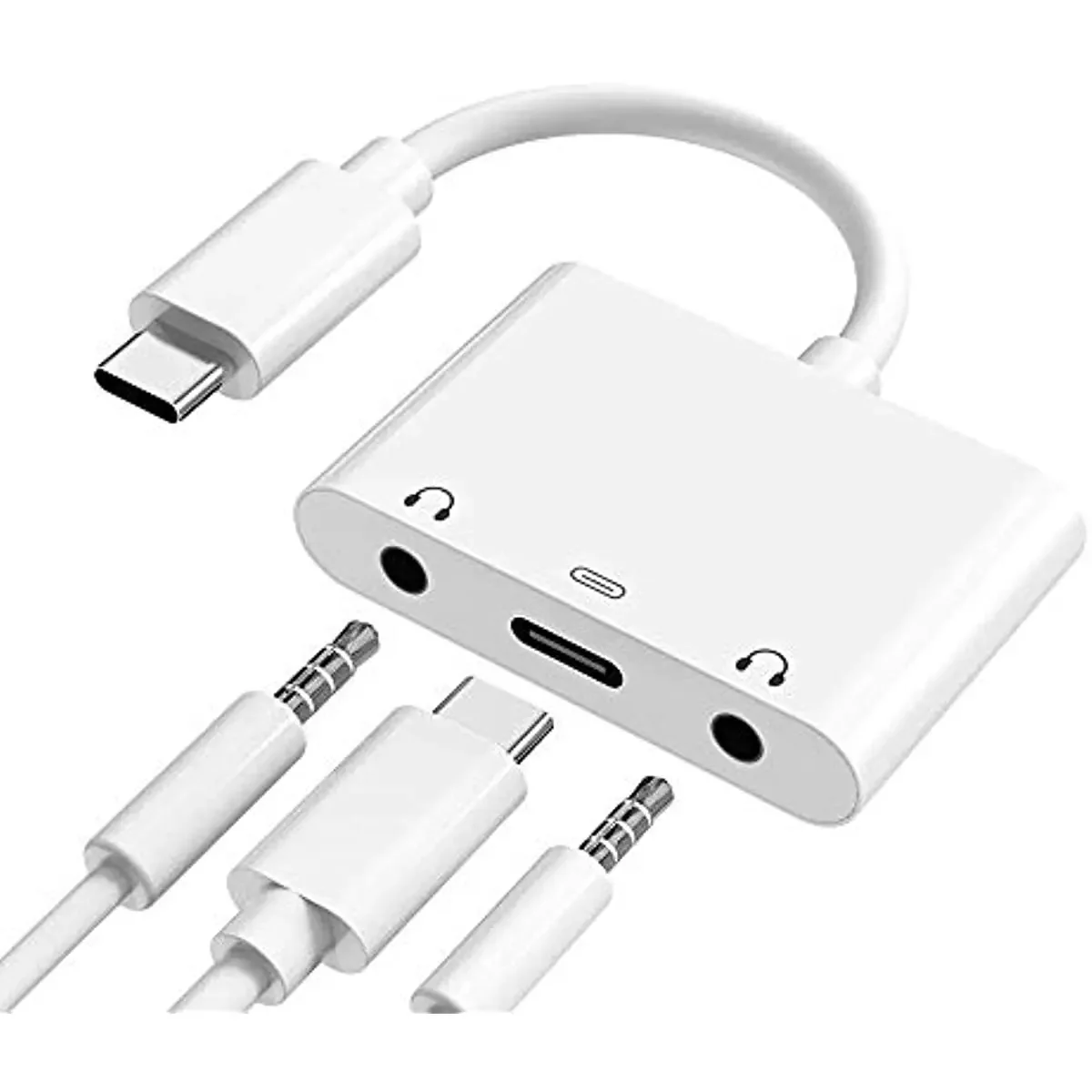 Аудиоадаптер USB C на 3,5 мм Type-C на двойные наушники-конвертер, совместимый с Samsung iPad Pro Google Pixel HTC Huawei и т. д.
Аудиоадаптер USB C на 3,5 мм Type-C на двойные наушники-конвертер, совместимый с Samsung iPad Pro Google Pixel HTC Huawei и т. д.