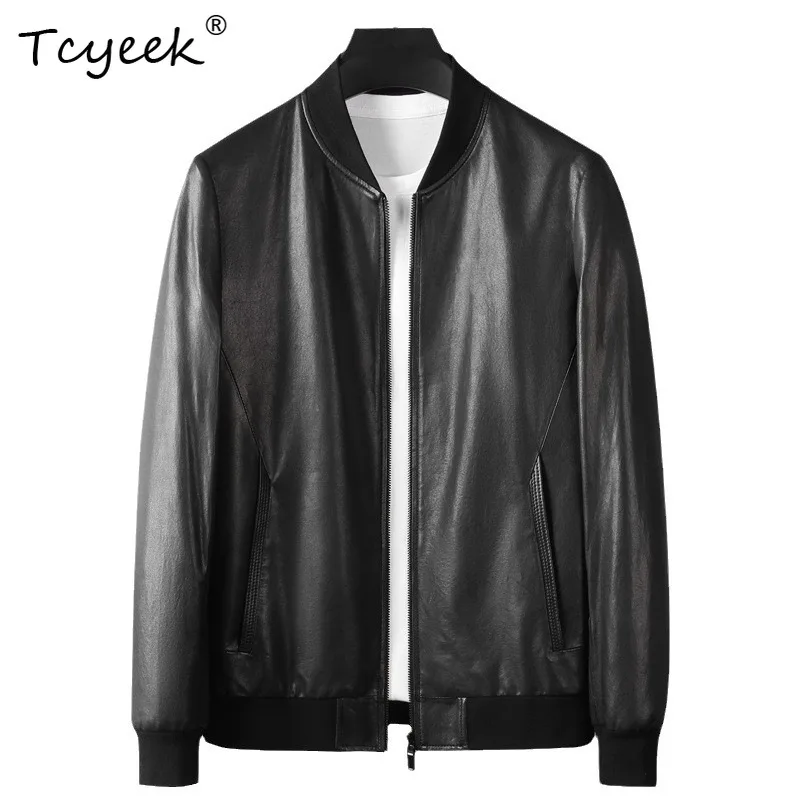 Tcyeek Soft Sheepskin Spring Autumn High End Trendy Stand Collar Black Men Genuine Leather Jacket Jaqueta De Couro Masculina
Tcyeek Soft Sheepskin Spring Autumn High End Trendy Stand Collar Black Men Genuine Leather Jacket Jaqueta De Couro Masculina