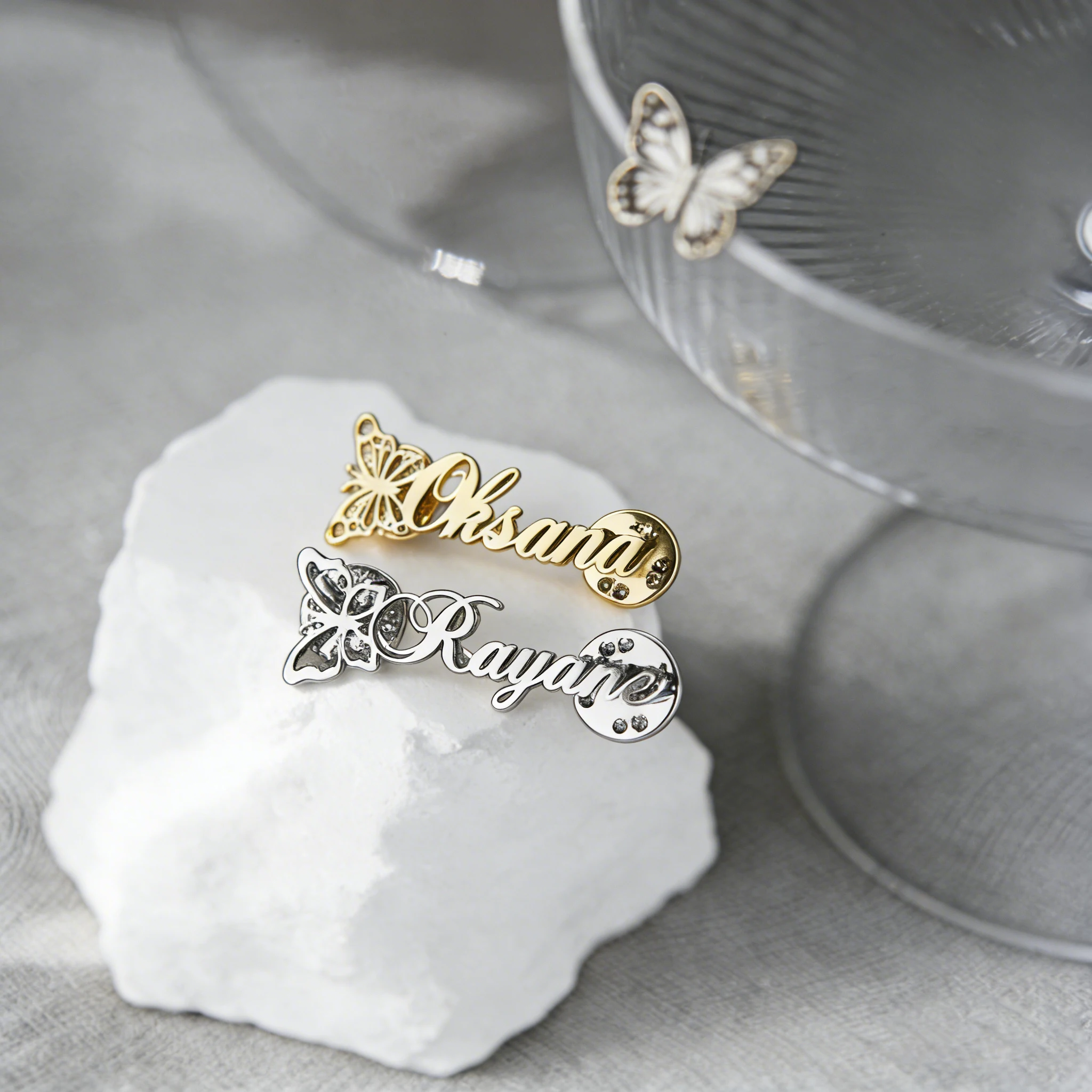 Custom Butterfly Name Brooch Personalized Engraved Stainless Steel Pin Jewelry Gift for Women Girls Lover Anniversary Birthday
Custom Butterfly Name Brooch Personalized Engraved Stainless Steel Pin Jewelry Gift for Women Girls Lover Anniversary Birthday