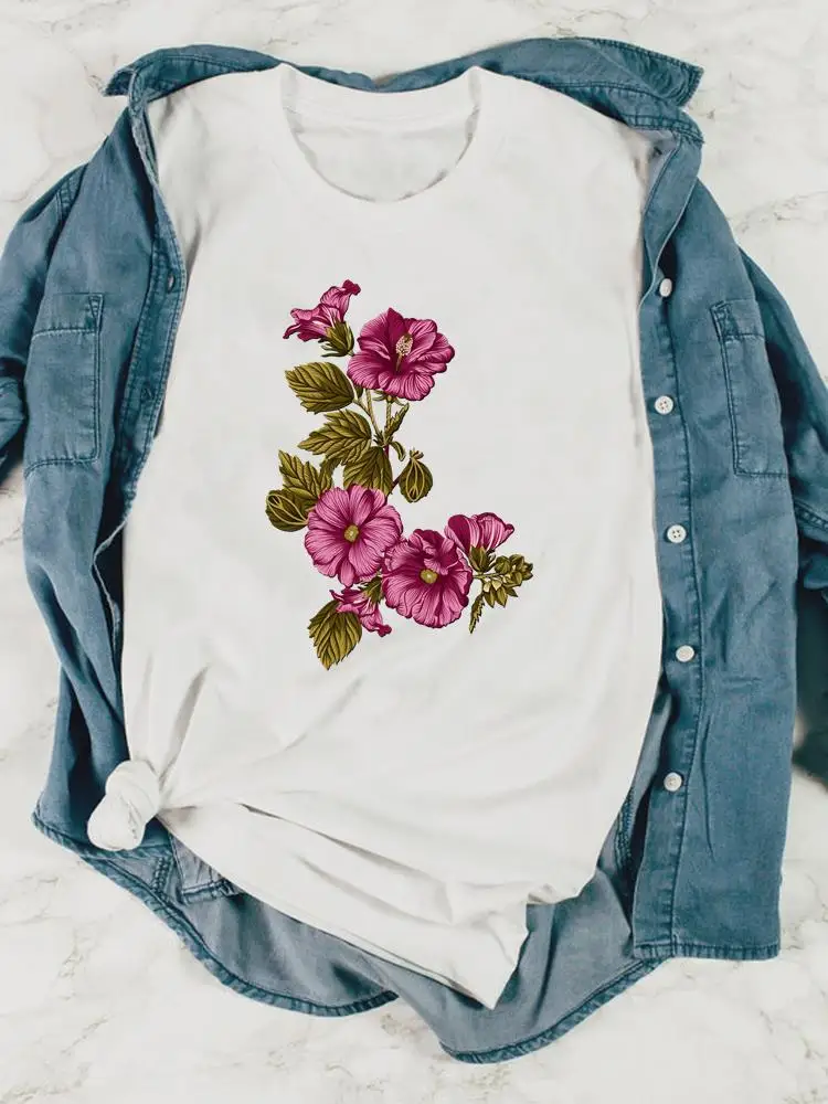 Flower 90s Style Cute Floral Short Sleeve Print Tshirt Graphic T-shirts Tee Top Fashion Women Summer Spring Printing Clothing
Flower 90s Style Cute Floral Short Sleeve Print Tshirt Graphic T-shirts Tee Top Fashion Women Summer Spring Printing Clothing