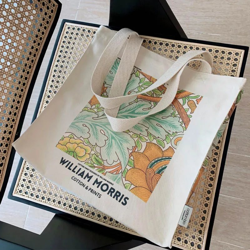 Extra Thick Canvas Female Shoulder Bag Van Gogh Morris Vintage Oil Painting Zipper Books Handbag Large Tote For Women Shopping
Extra Thick Canvas Female Shoulder Bag Van Gogh Morris Vintage Oil Painting Zipper Books Handbag Large Tote For Women Shopping