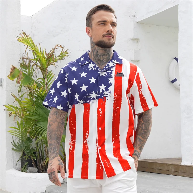 America 250th Outdoor Street Funny Casual Flag Print Shirt For Men Graffiti Style Short Sleeve Loose Shirts Patriotism And Pride
America 250th Outdoor Street Funny Casual Flag Print Shirt For Men Graffiti Style Short Sleeve Loose Shirts Patriotism And Pride