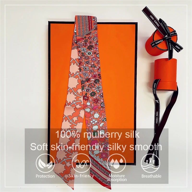 Long Mulberry Silk Scarf Bag Tie Lady Neck Skinny Scarves Hairband Foulard Giraffe Print Brand Lady Neckerchief Ribbon
Long Mulberry Silk Scarf Bag Tie Lady Neck Skinny Scarves Hairband Foulard Giraffe Print Brand Lady Neckerchief Ribbon