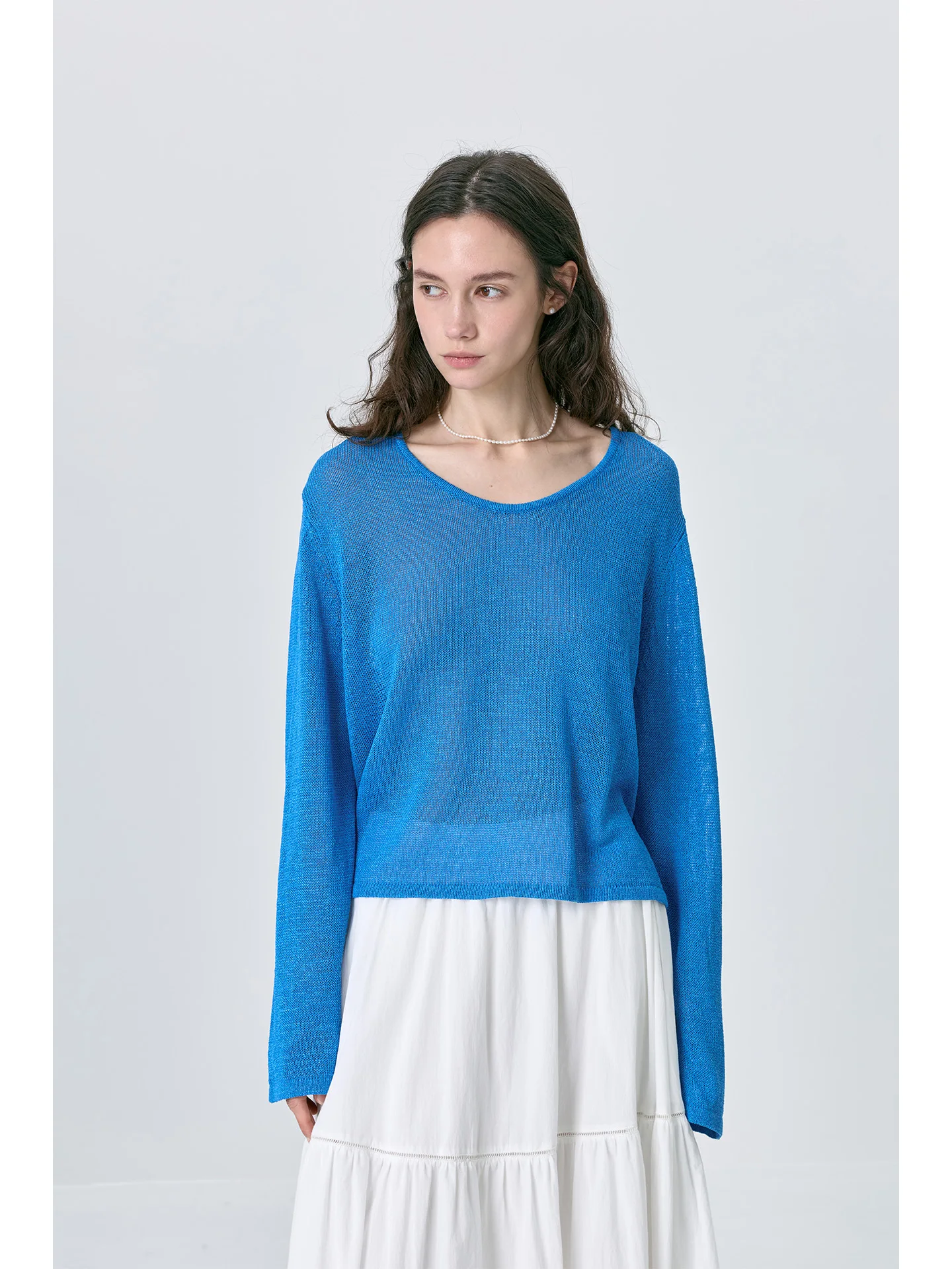 Blue Long Sleeve round Neck Knitted Cotton Blend Loose Women's T-Shirt Breathable Comfortable Lazy Sun Protection Cover up Ve...
Blue Long Sleeve round Neck Knitted Cotton Blend Loose Women's T-Shirt Breathable Comfortable Lazy Sun Protection Cover up Ve...